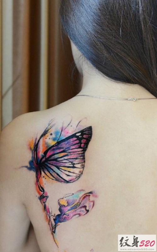 超唯美的梦幻蝴蝶纹身图案大全