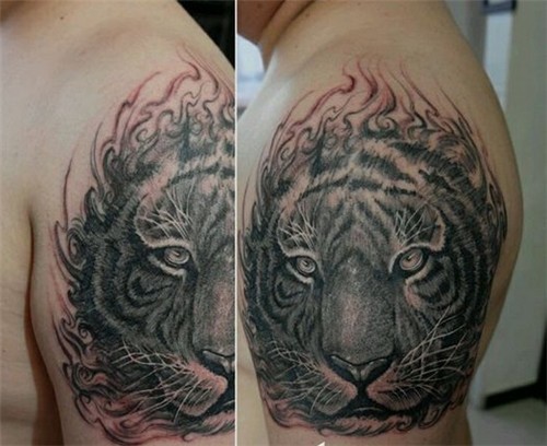 虎头纹身，胳膊虎头纹身，书院纹身店