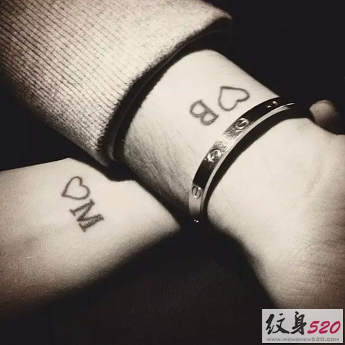 见证爱情的唯美情侣纹身图案