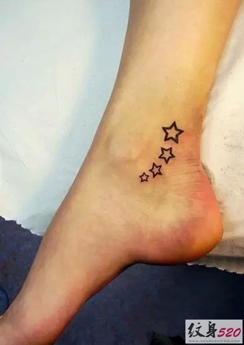 脚踝上的那一枚小清新纹身