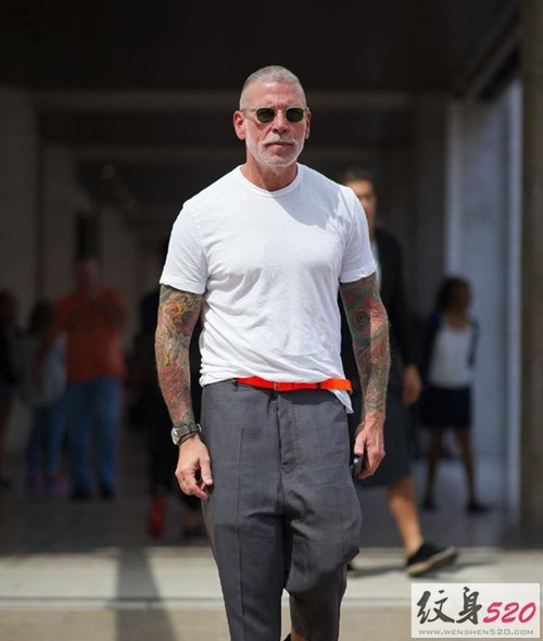 最潮大叔nick wooster 的帅气纹身