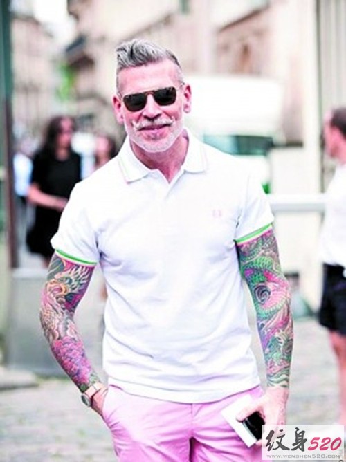 最潮大叔nick wooster 的帅气纹身