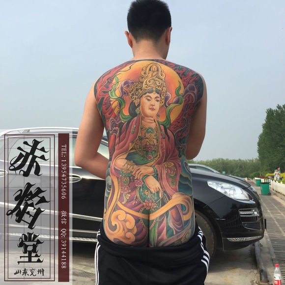 兖州纹身  满背纹身 二郎神纹身 设计纹身