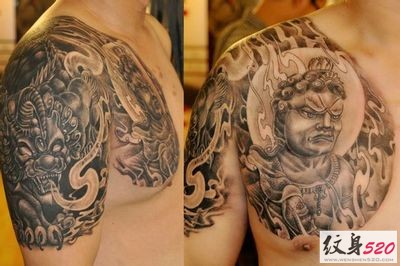 不动明王半甲纹身