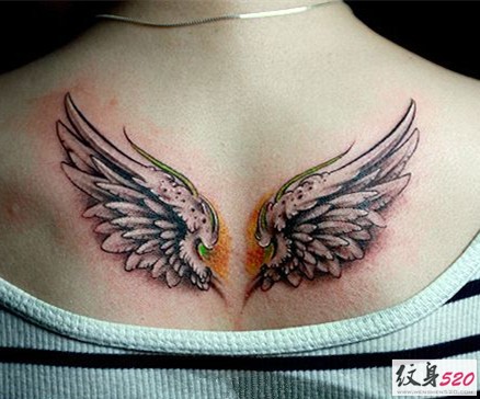 唯美的翅膀纹身图案大全