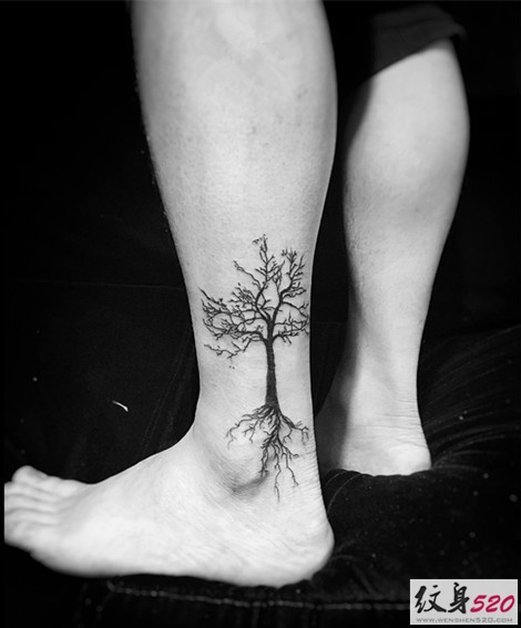 超有意境的生命之树纹身