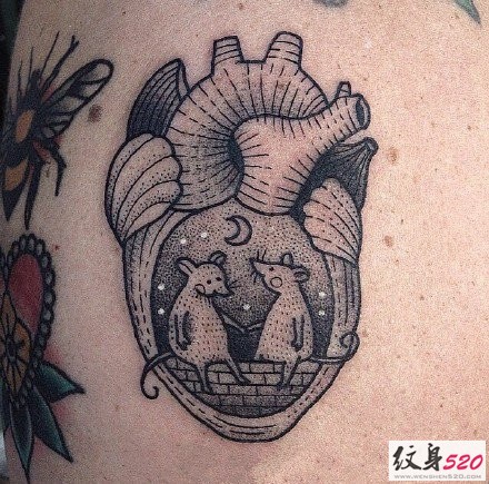 简单漂亮的心脏纹身大全