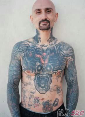 演员Robert LaSardo的酷纹身tattoo