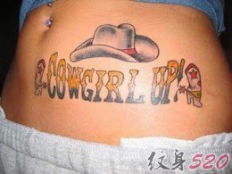 欧美cowboy牛仔男孩纹身图案