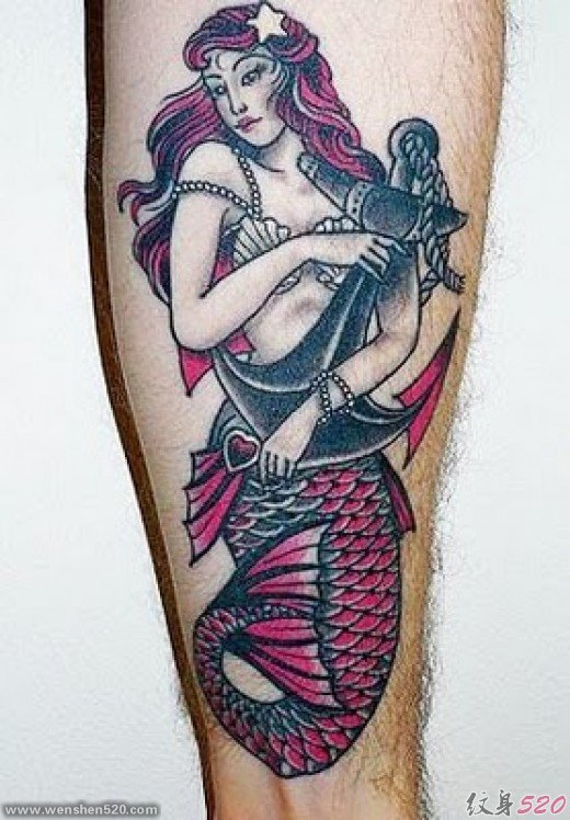 多种美人鱼纹身 图案