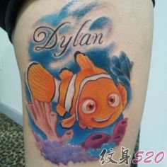 小丑鱼尼莫纹身图案Nemo tattoo