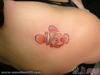 小丑鱼尼莫纹身图案Nemo tattoo