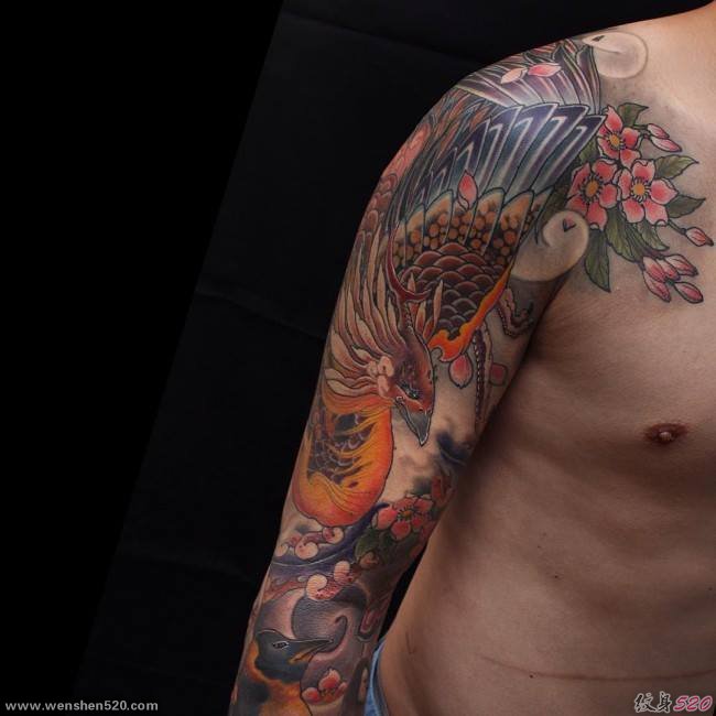 42款漂亮且很有吸引力的凤凰纹身