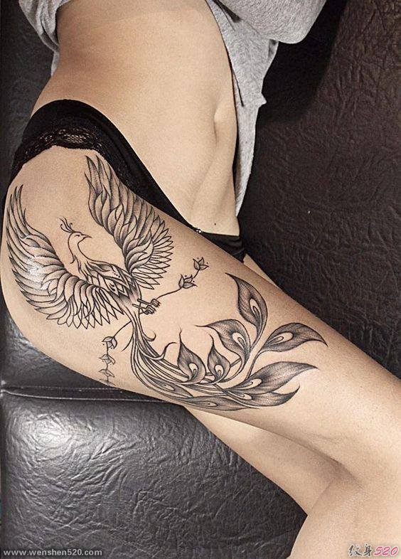 42款漂亮且很有吸引力的凤凰纹身