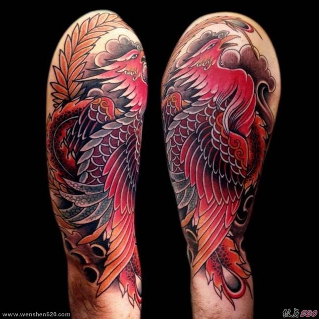 42款漂亮且很有吸引力的凤凰纹身