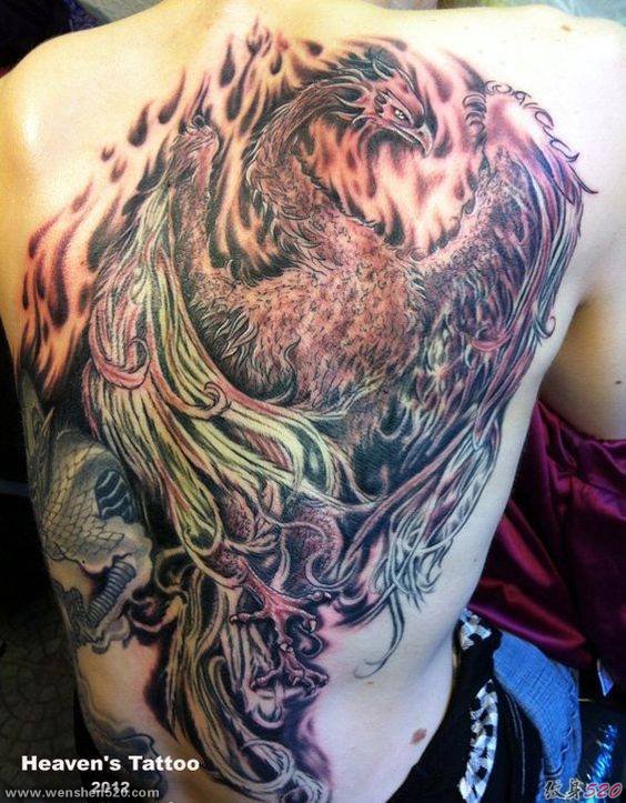 42款漂亮且很有吸引力的凤凰纹身