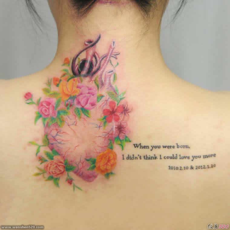 女生应该都会喜欢的花纹身