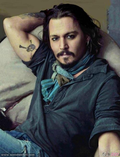 《加勒比海盗》杰克船长约翰尼·德普（Johnny Depp）的纹身