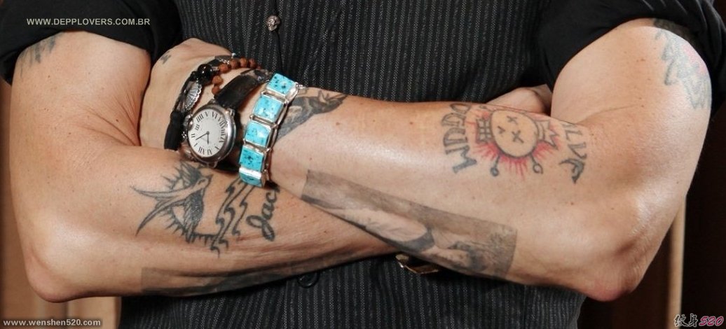 《加勒比海盗》杰克船长约翰尼·德普（Johnny Depp）的纹身