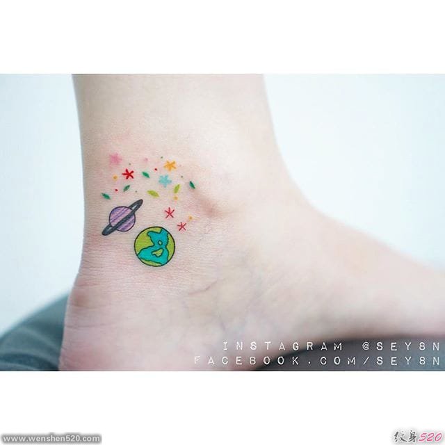 彩色小清新图片纹身作品