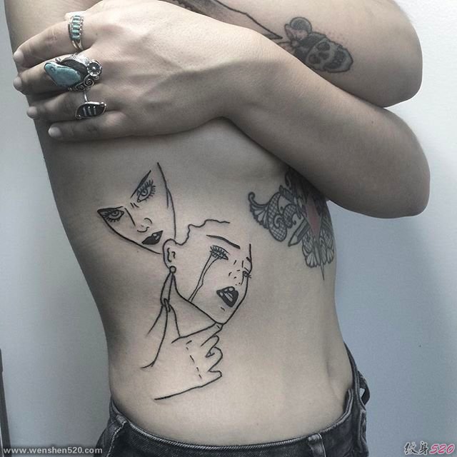 多款纯黑色纹身图片