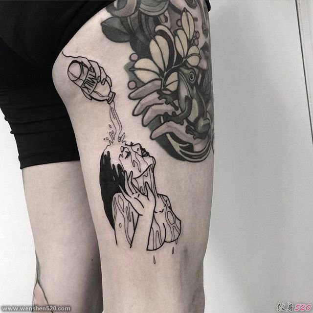 多款纯黑色纹身图片