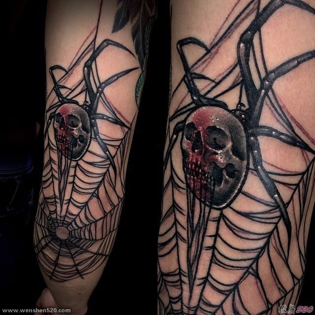 19款邪恶的超现实主义的骷髅纹身