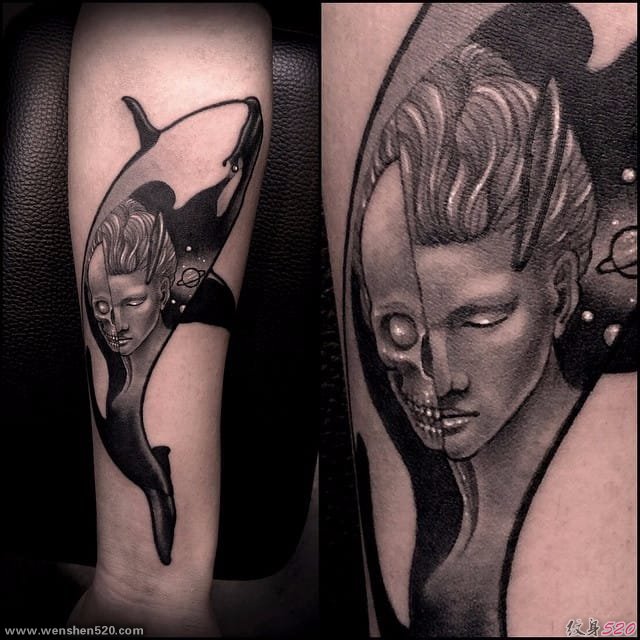 19款邪恶的超现实主义的骷髅纹身