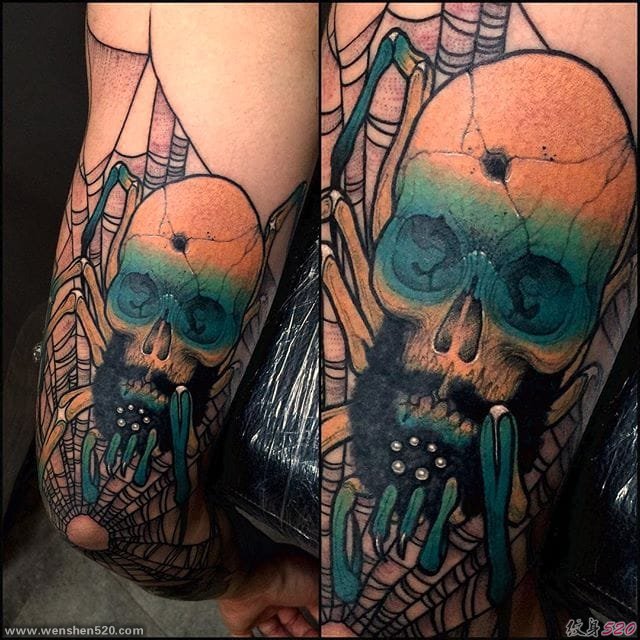 19款邪恶的超现实主义的骷髅纹身