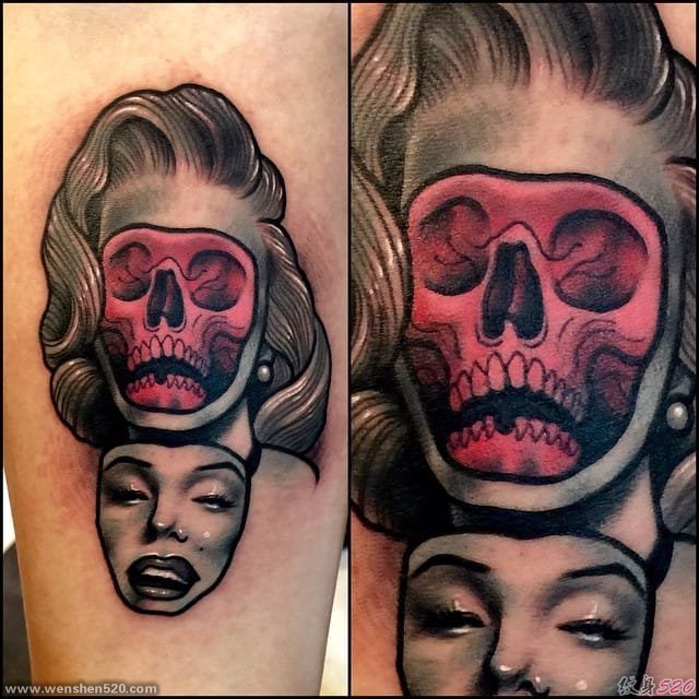 19款邪恶的超现实主义的骷髅纹身