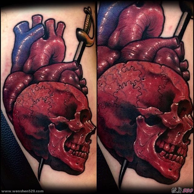 19款邪恶的超现实主义的骷髅纹身