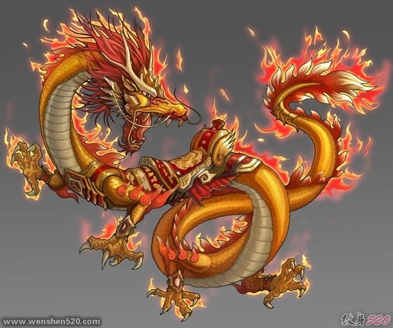 23款漂亮霸气的彩色龙纹身图案手稿
