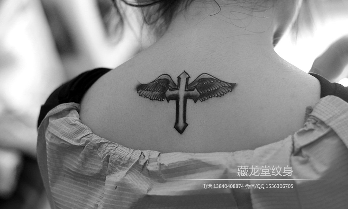 翅膀纹身，沈阳纹身，藏龙堂纹身
