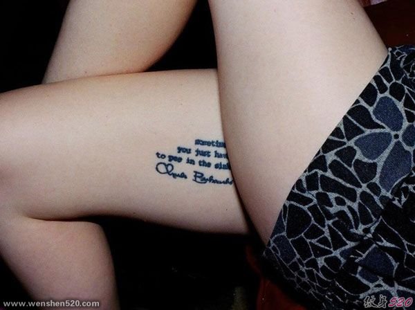 超性感的各种性感女生裙底纹身图案