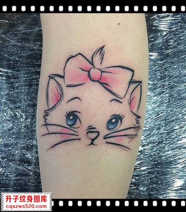 猫咪纹身 升子刺青 观音桥最好纹身店  专业激光洗纹身
