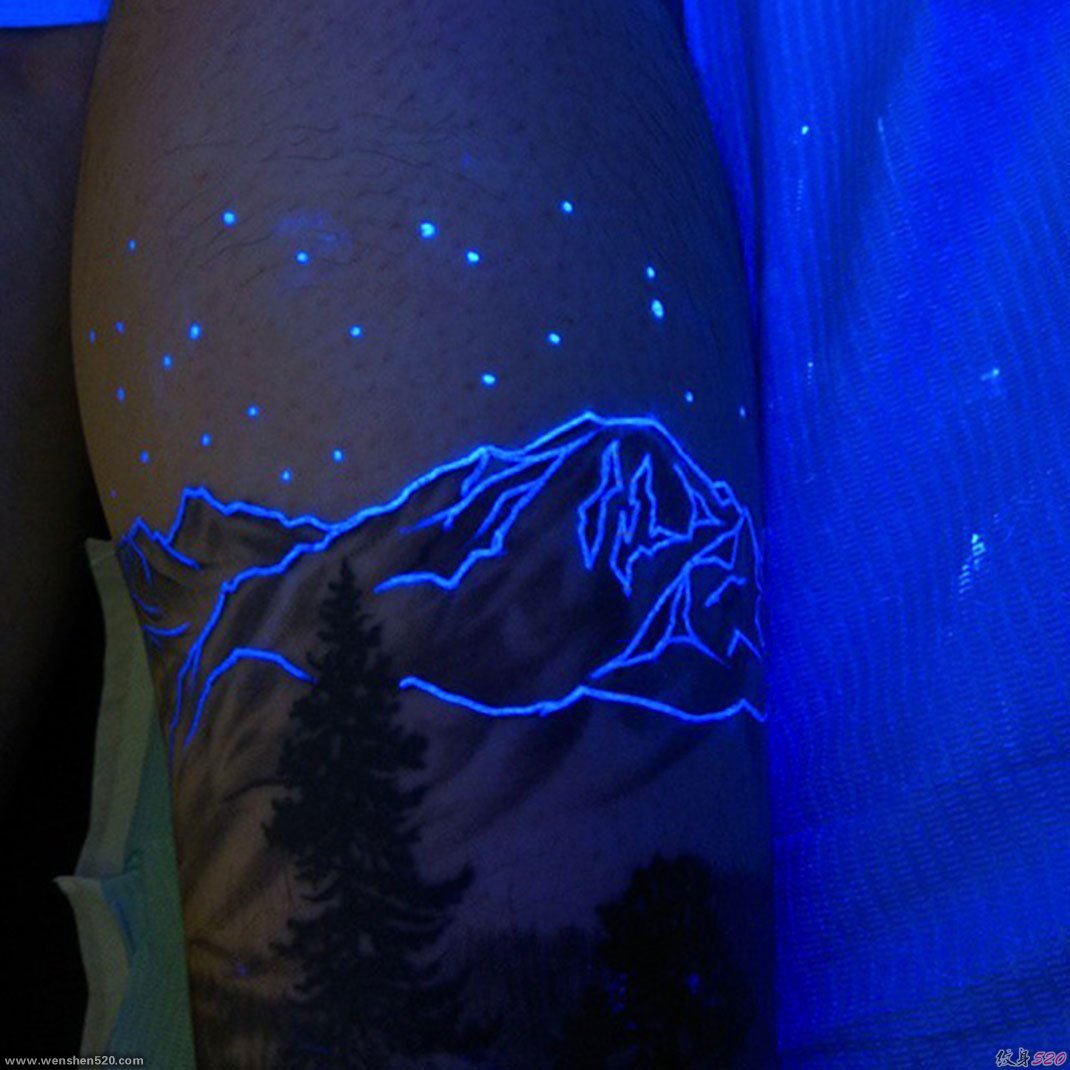 多款漂亮的荧光隐形纹身图案