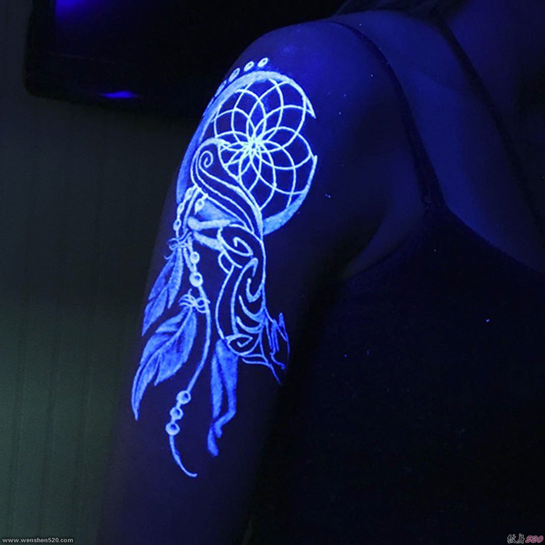多款漂亮的荧光隐形纹身图案