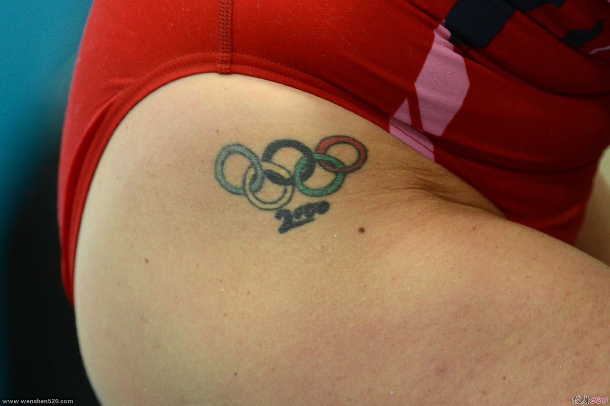 奥运会五环标志纹身图案