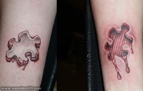 好友情侣恋人之间一致的可爱纹身图案