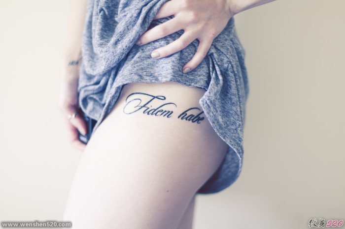 多款女性性感腿部纹身图案