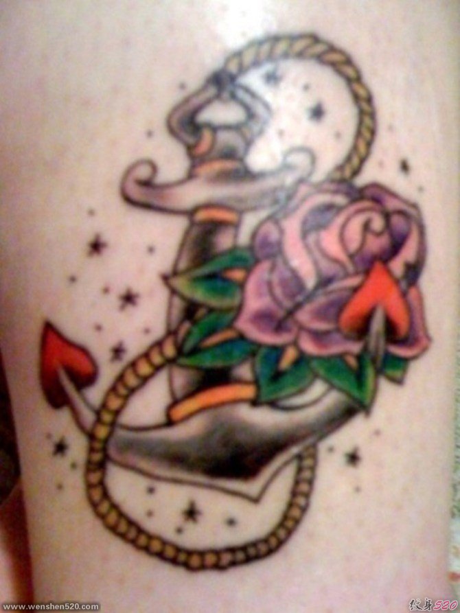 多款船锚纹身图案