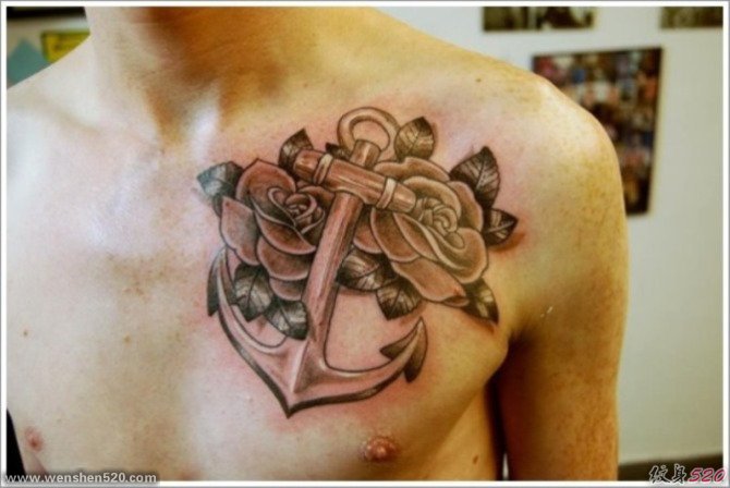 多款船锚纹身图案