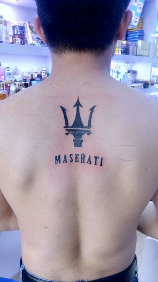 海皇三叉戟，玛莎拉蒂图标纹身图案