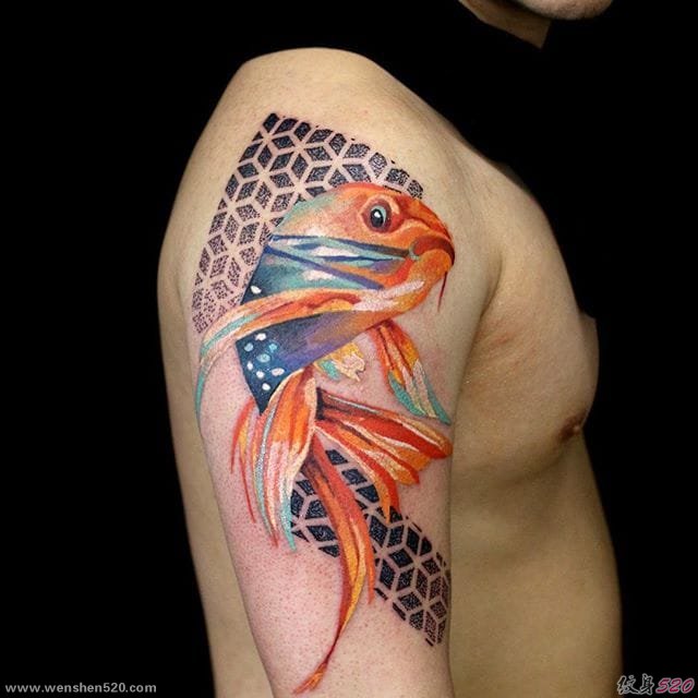 极其富有表现力的水彩纹身图案来自马蒂内斯