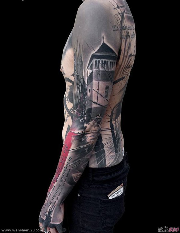 纹身男女漂亮帅气的花臂纹身图案