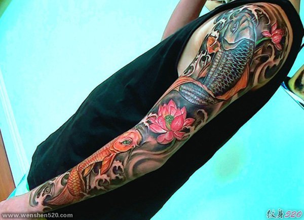 纹身男女漂亮帅气的花臂纹身图案