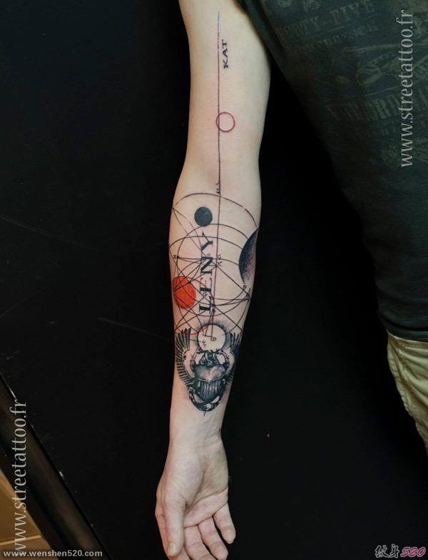 纹身男女漂亮帅气的花臂纹身图案