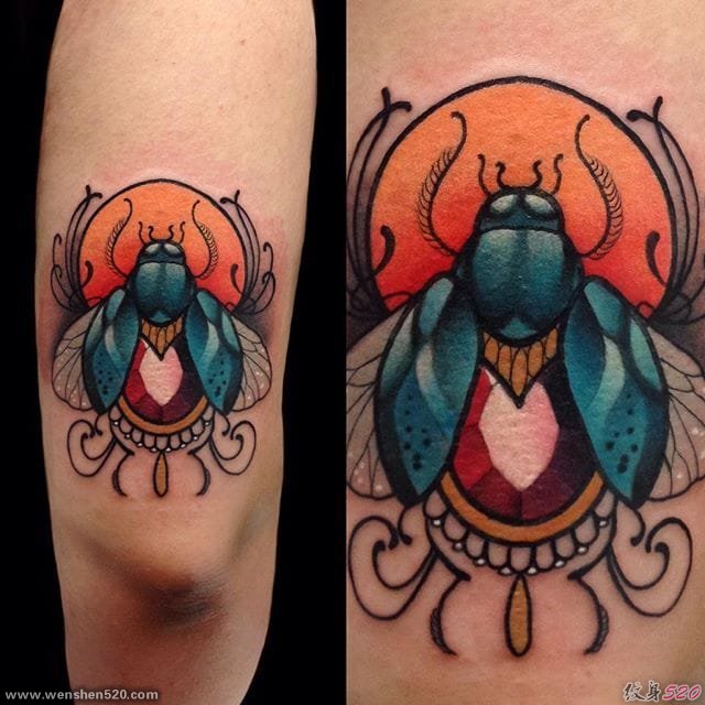 漂亮耀眼的宝石纹身图案