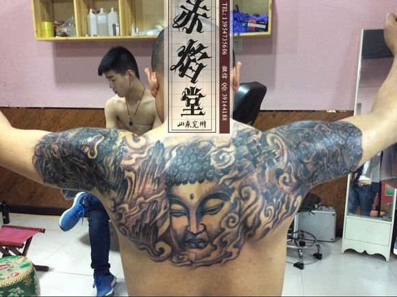 山东半甲纹身 兖州赤焰堂纹身店 设计纹身 修改覆盖纹身