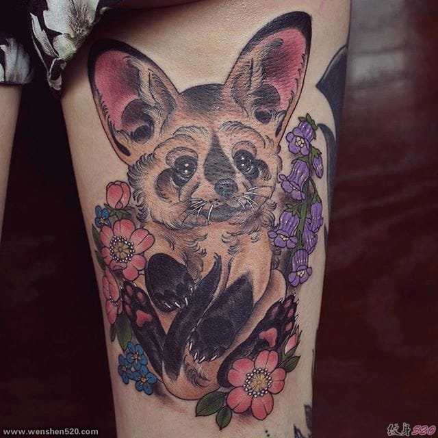 漂亮的新传统（Neo-traditional）纹身图案来自乔治娜